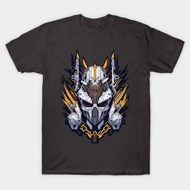 Mecha Skull S01 D55 T-Shirt by Houerd